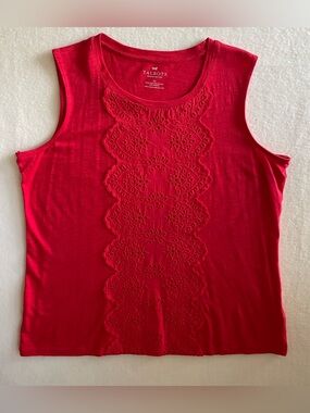 🌸Talbots Eyelet Cotton Tank Shell Size XP or XLP